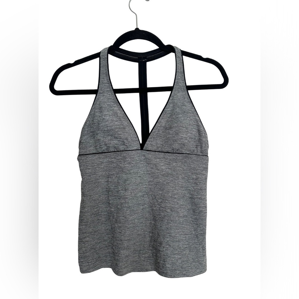 Athleta Gray Strappy Back Athletic Tank Top – XS